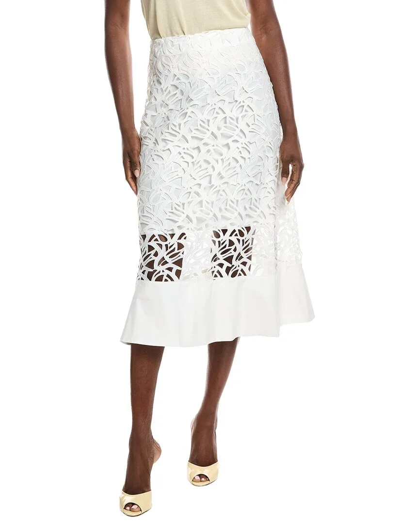Hollow-Out Lace Embroidered Skirt