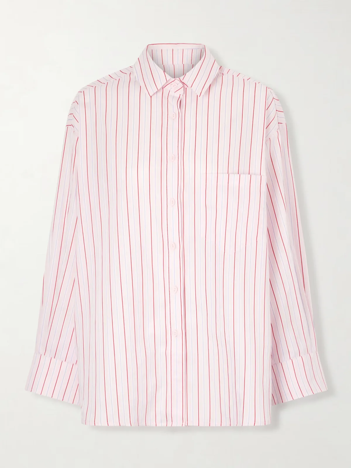 - Angelo Oversized Striped Cotton-poplin Shirt -