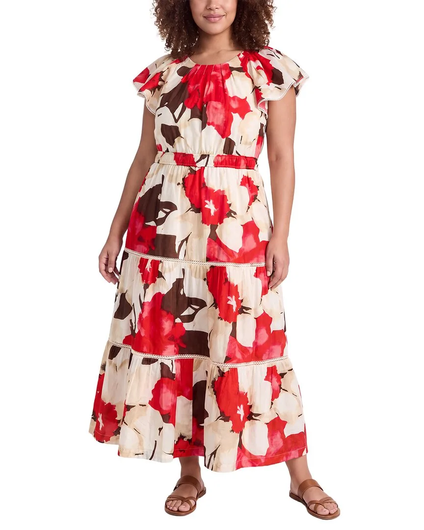 Flutter Sleeve Tiered Maxi Dress