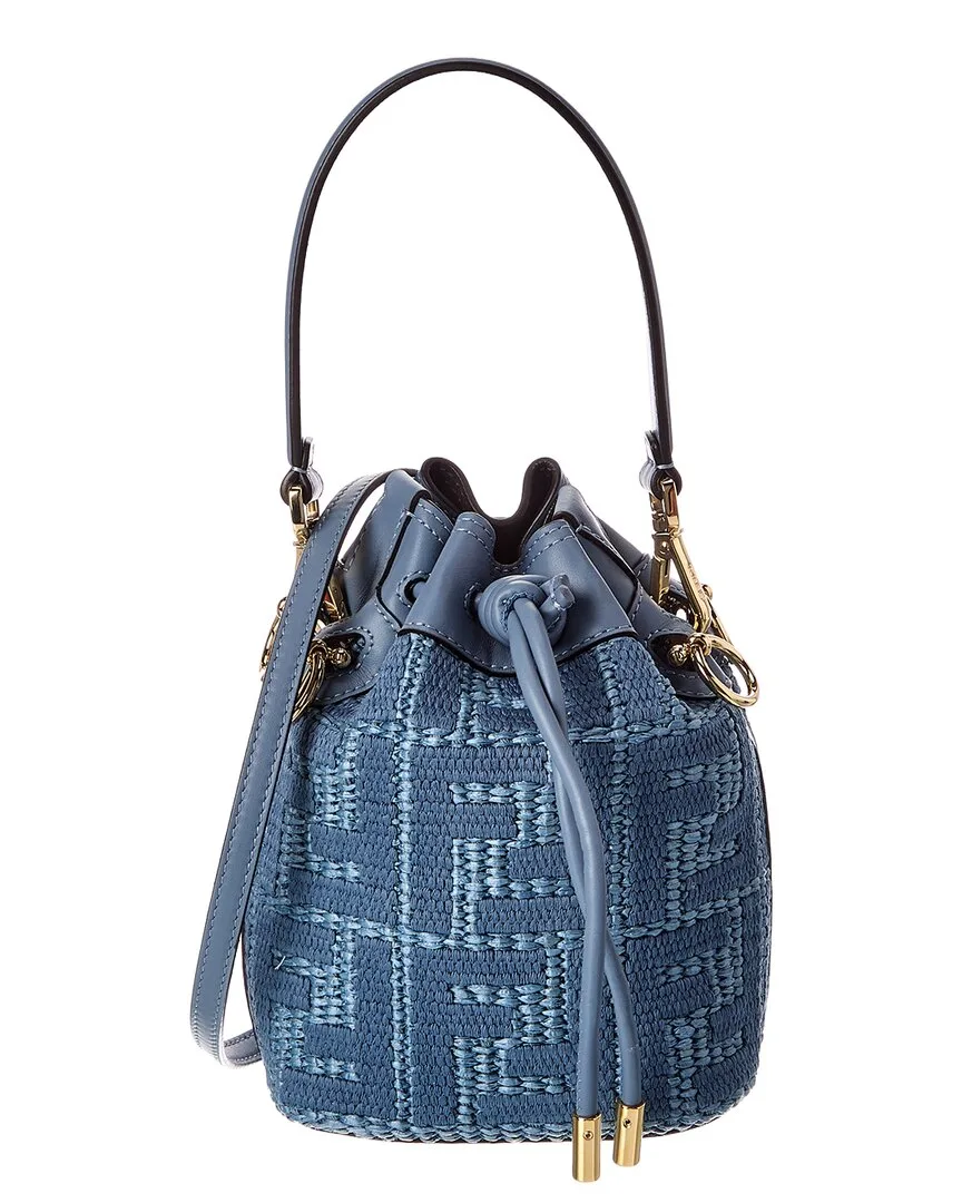 Mon Tresor Mini Leather-Trim Bucket Bag by FENDI