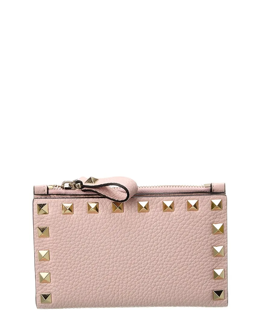 Rockstud Grainy Leather Card Case by Valentino