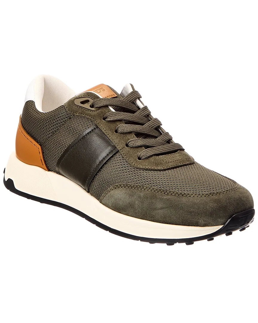 Knit & Suede Sneaker by Tod's
