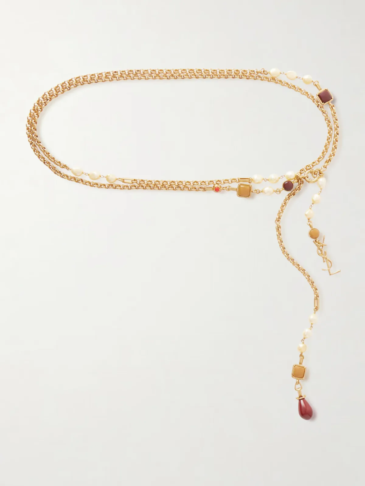 - Cassandre Gold-tone And Resin Chain Belt -