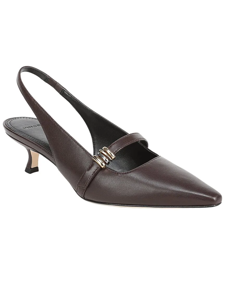 Sonya Leather Slingback Pump by Vince