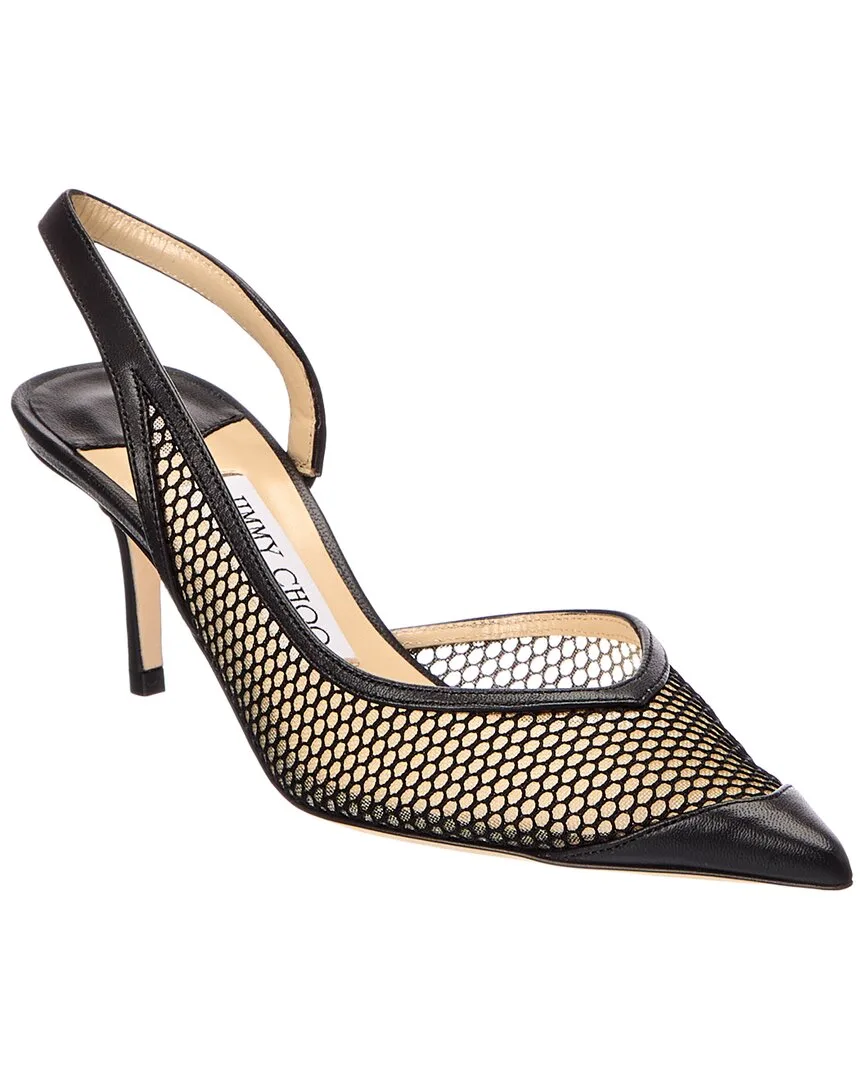Sutton Sb 65 Mesh & Leather Slingback Pump by Jimmy Choo