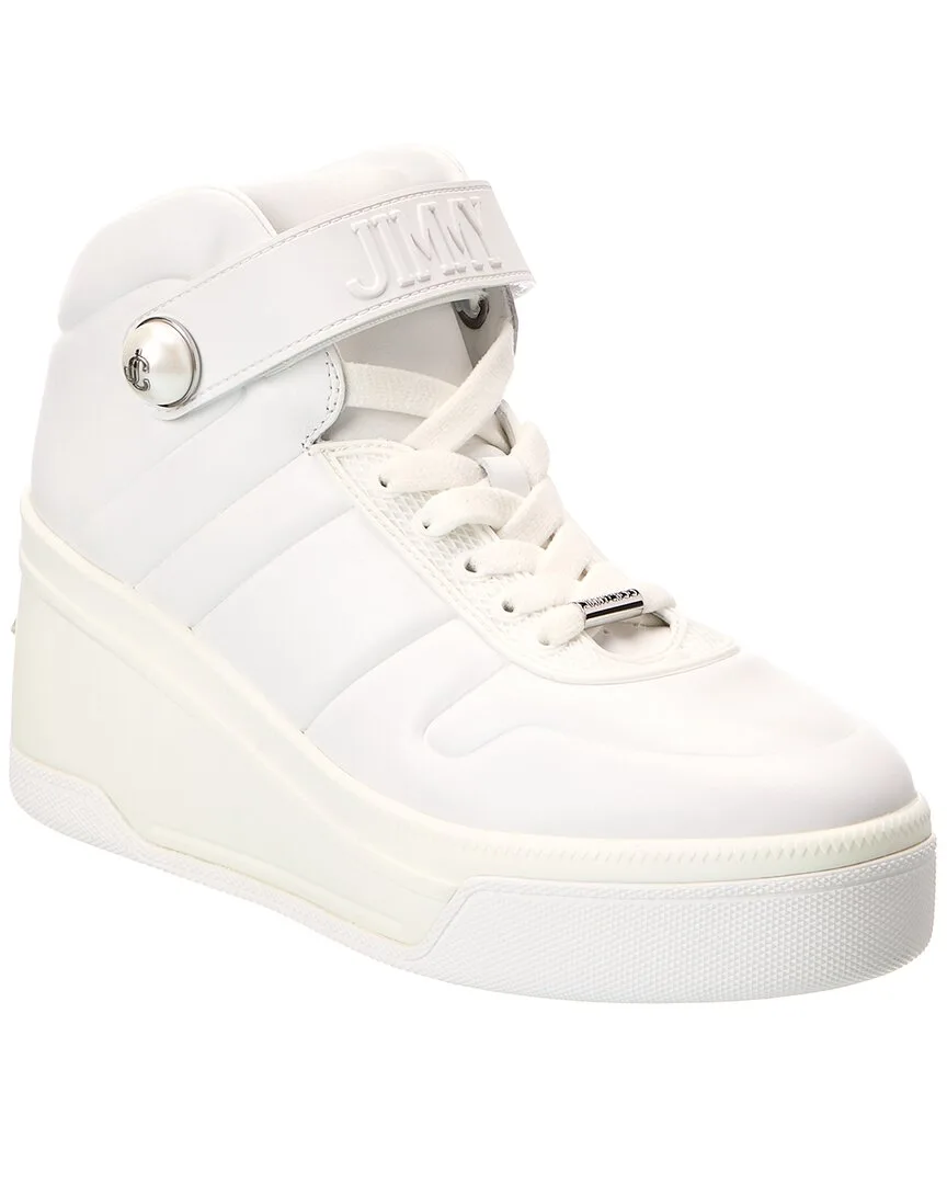 Del Mar Leather Platform Sneaker by Jimmy Choo