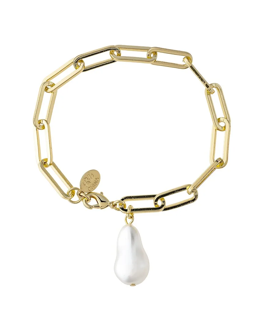 18K Plated 20Mm Pearl Stackable Bracelet by Rivka Friedman