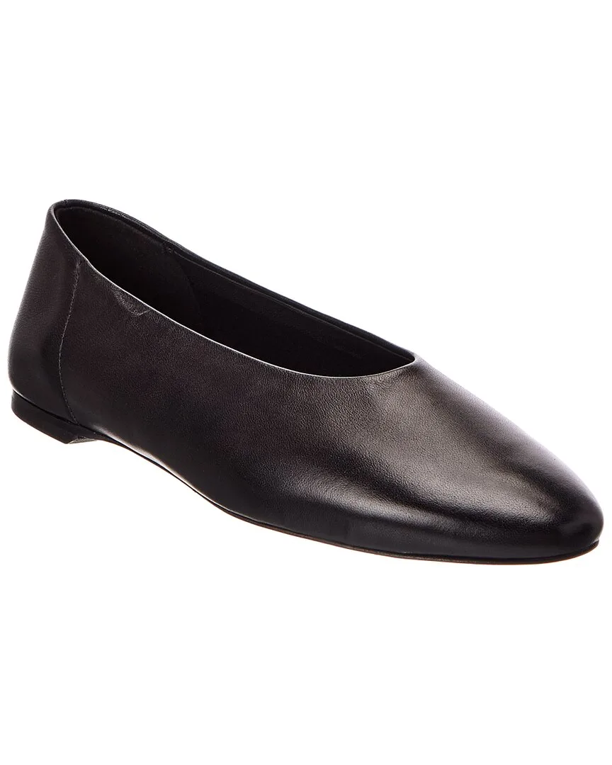 Leather Ballerina Flat by Totême