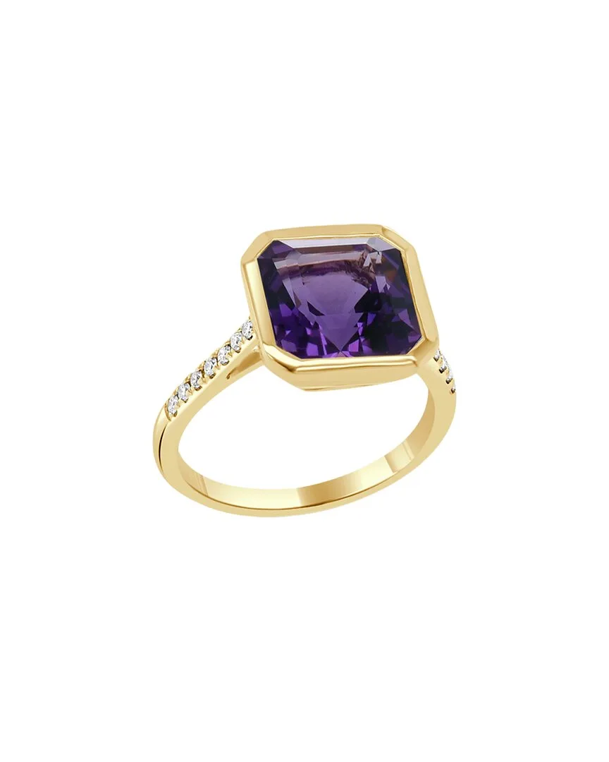 14K 4.83 ct. tw. Diamond & Amethyst Cocktail Ring by Sabrina Designs