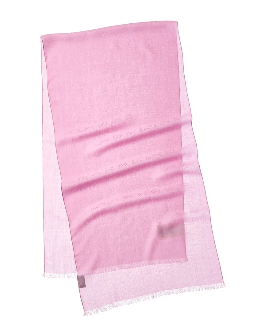 Logo Jacquard Wool & Silk-Blend Scarf by Gucci