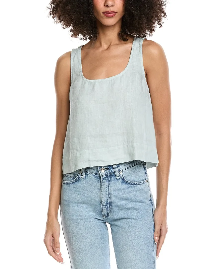 Scoop Neck Linen Tank