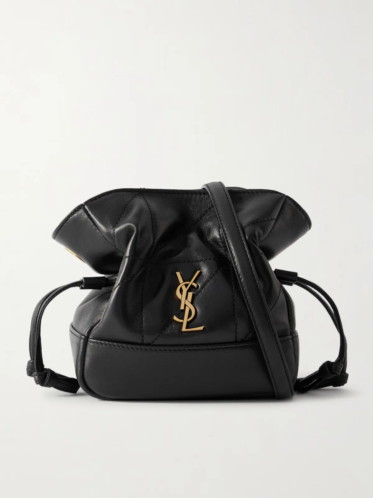 - Jamie Quilted Leather Bucket Bag - by SAINT LAURENT