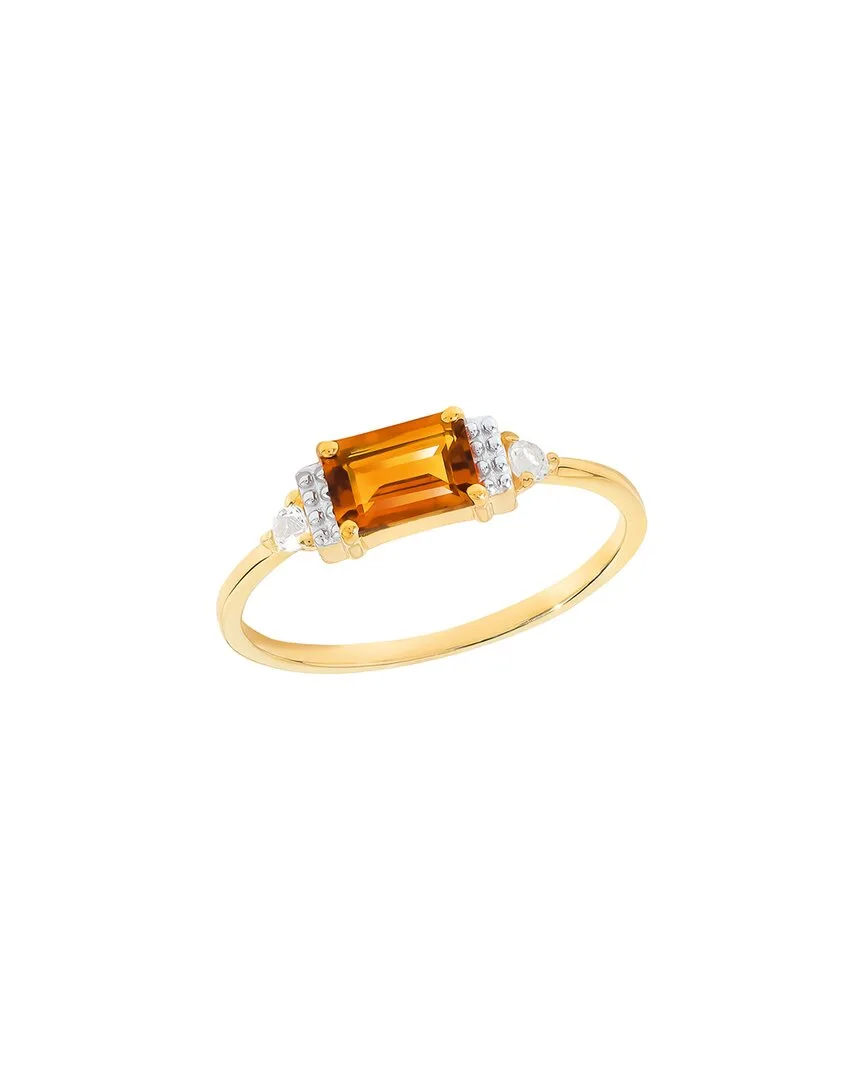 14K Over Silver 0.63 ct. tw. Gemstone Solitaire Ring by Tiramisu