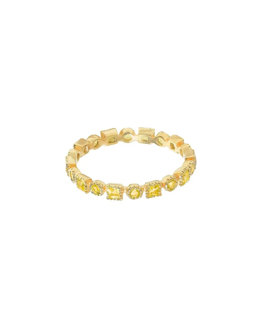14K Over Silver 1.30 ct. tw. Citrine Band Ring by Tiramisu