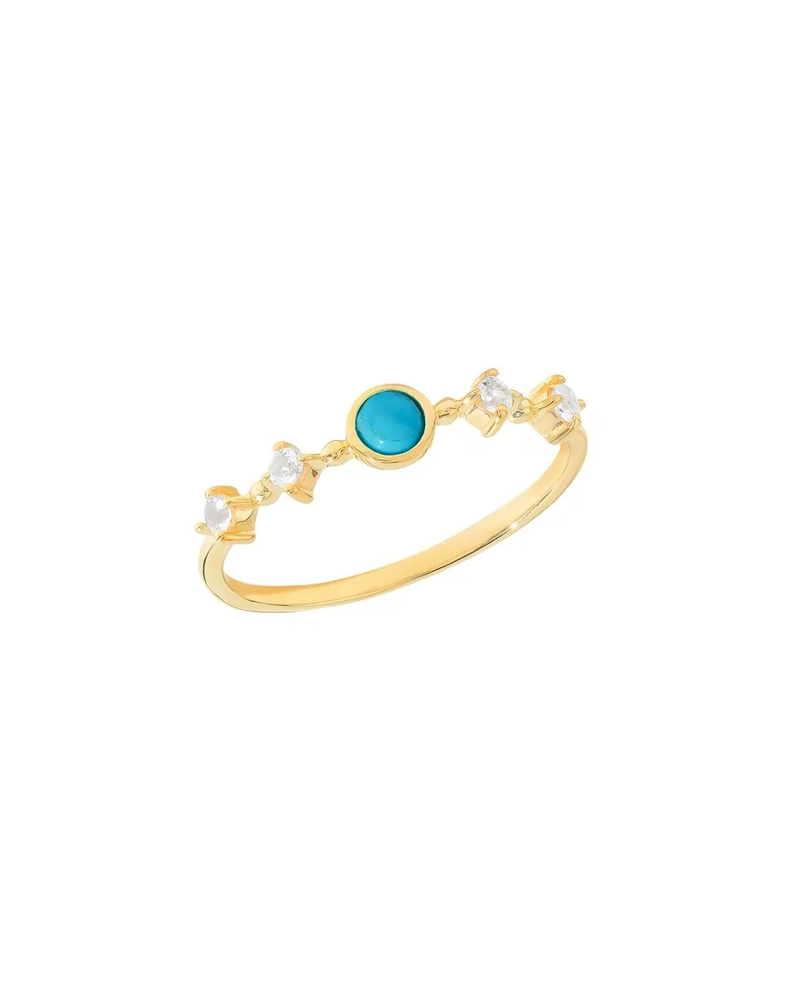 14K Over Silver 0.31 ct. tw. Gemstone Solitaire Ring by Tiramisu
