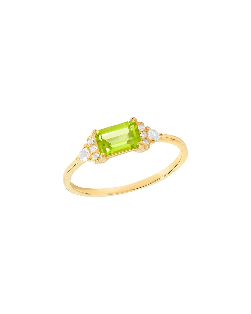 14K Over Silver 0.54 ct. tw. Gemstone Solitaire Ring by Tiramisu