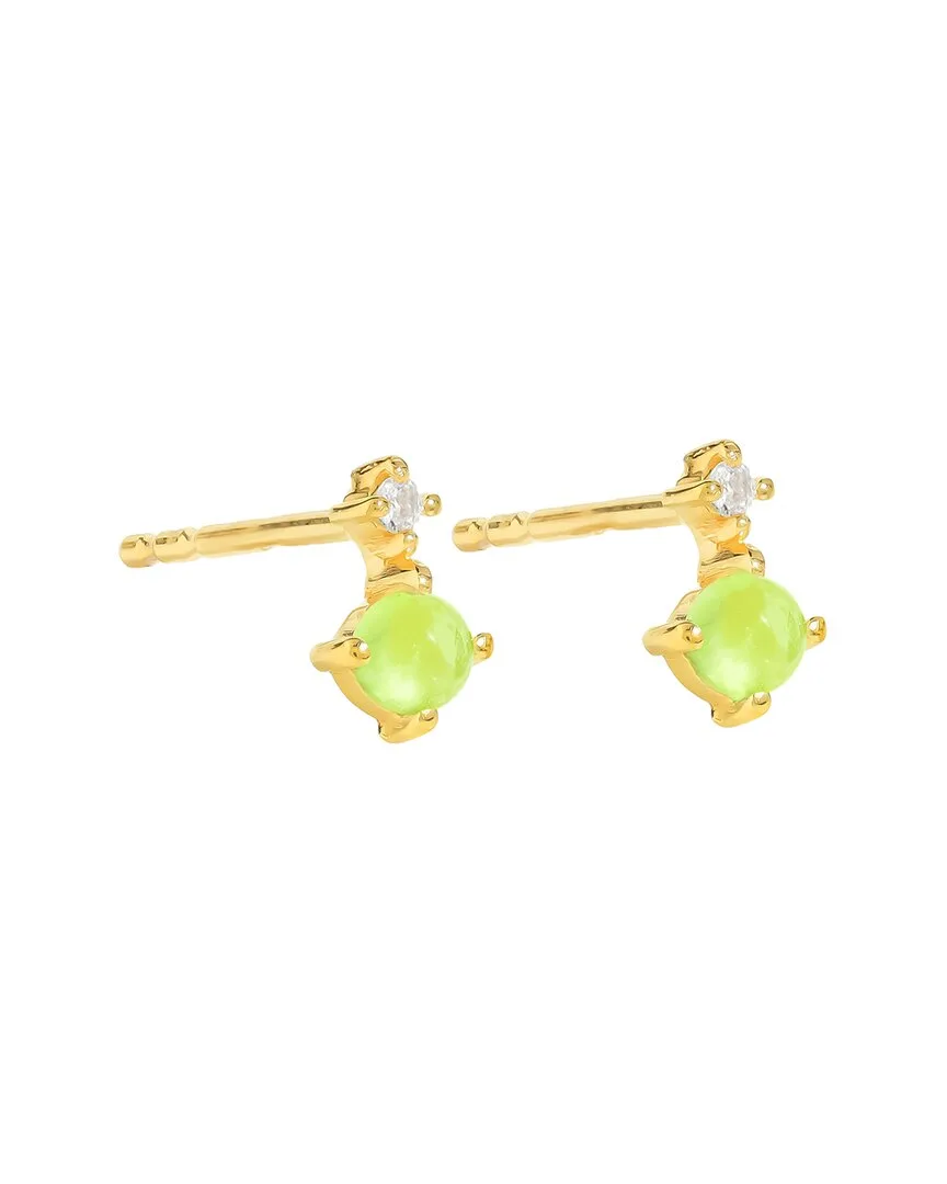 14K Over Silver 0.14 ct. tw. Gemstone Drop Earring by Tiramisu