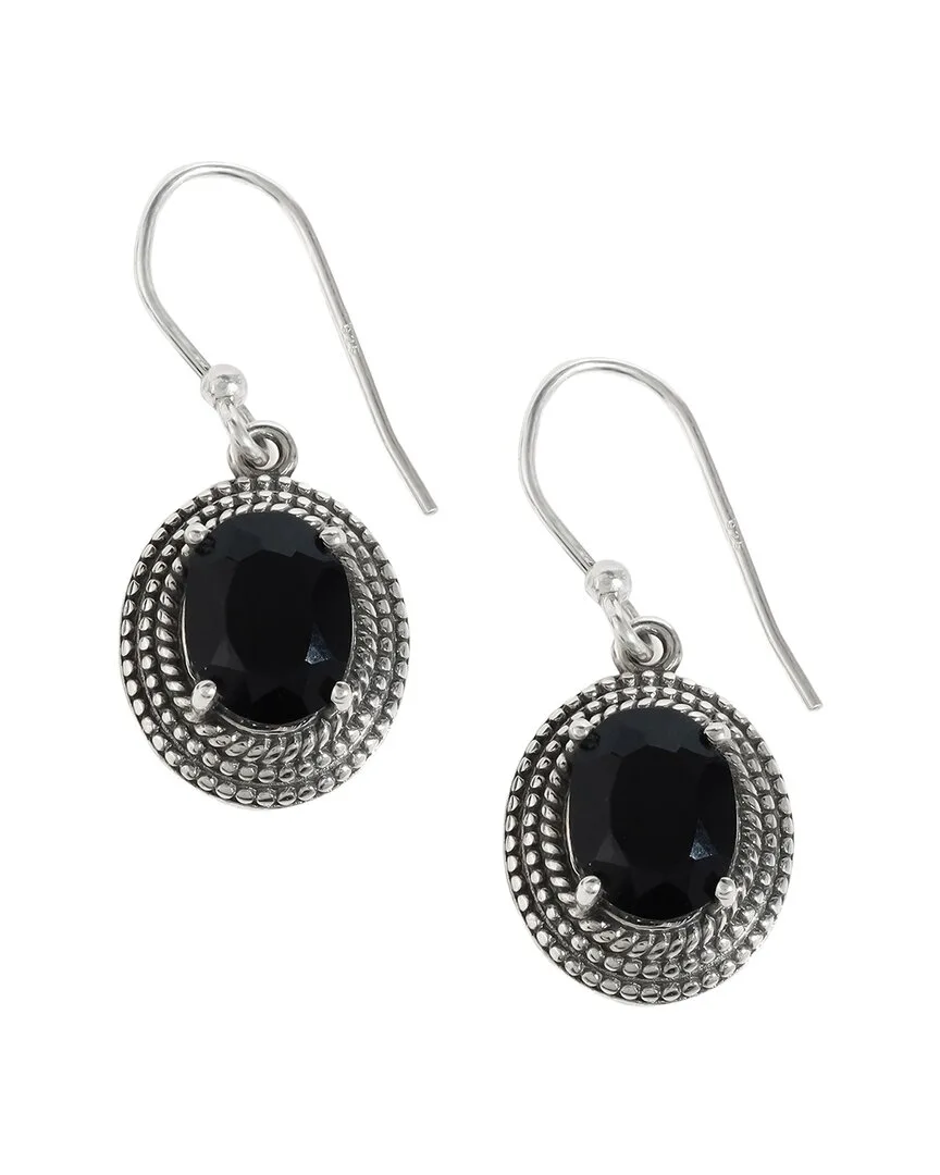 Silver 7.35 ct. tw. Black Onyx Drop Earring by Tiramisu