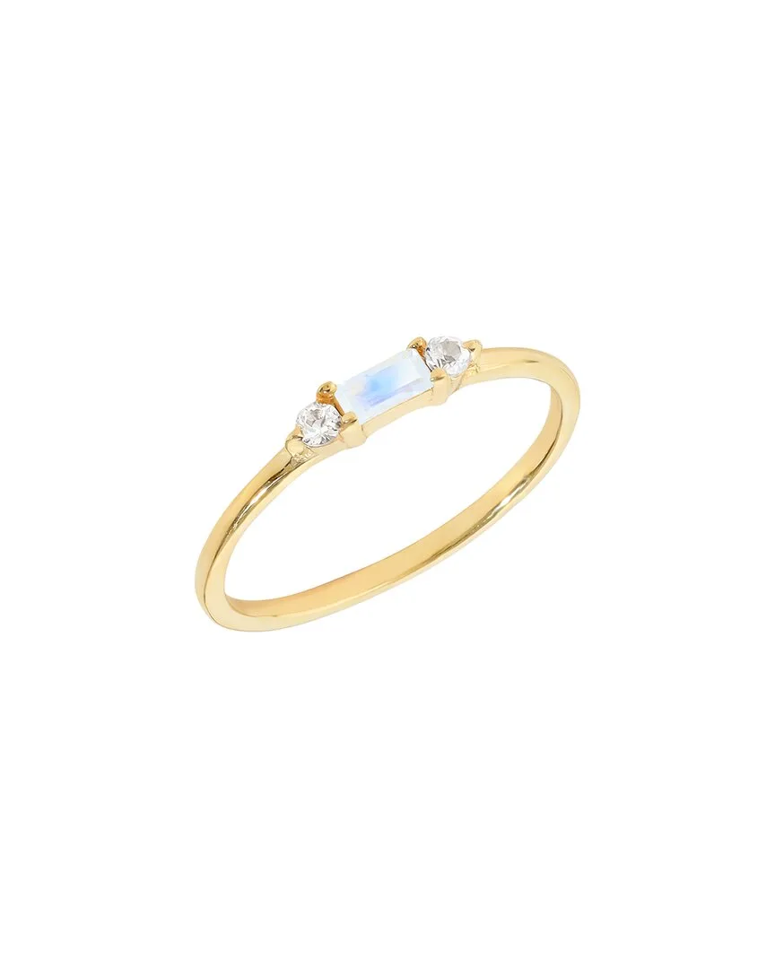 14K Over Silver 0.24 ct. tw. Gemstone Solitaire Ring by Tiramisu