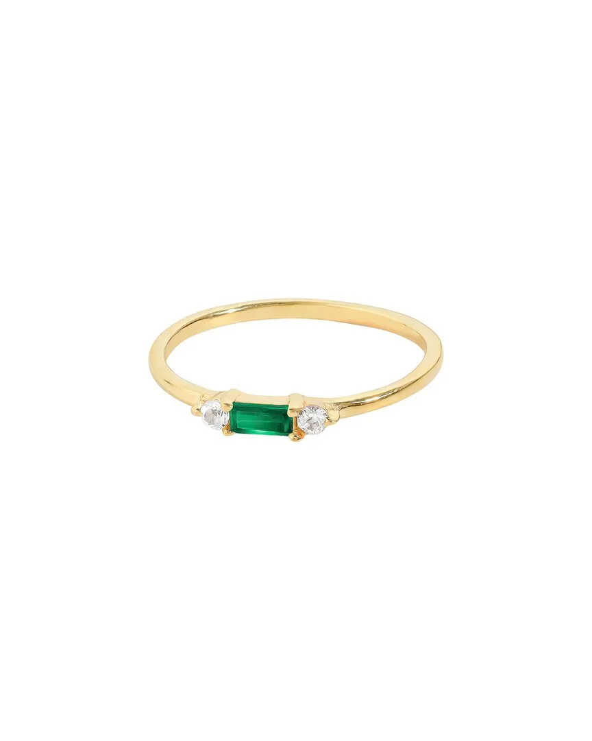 14K Over Silver 0.21 ct. tw. Gemstone Solitaire Ring by Tiramisu