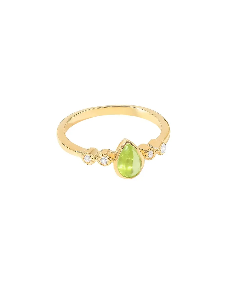 14K Over Silver 0.50 ct. tw. Gemstone Solitaire Ring by Tiramisu