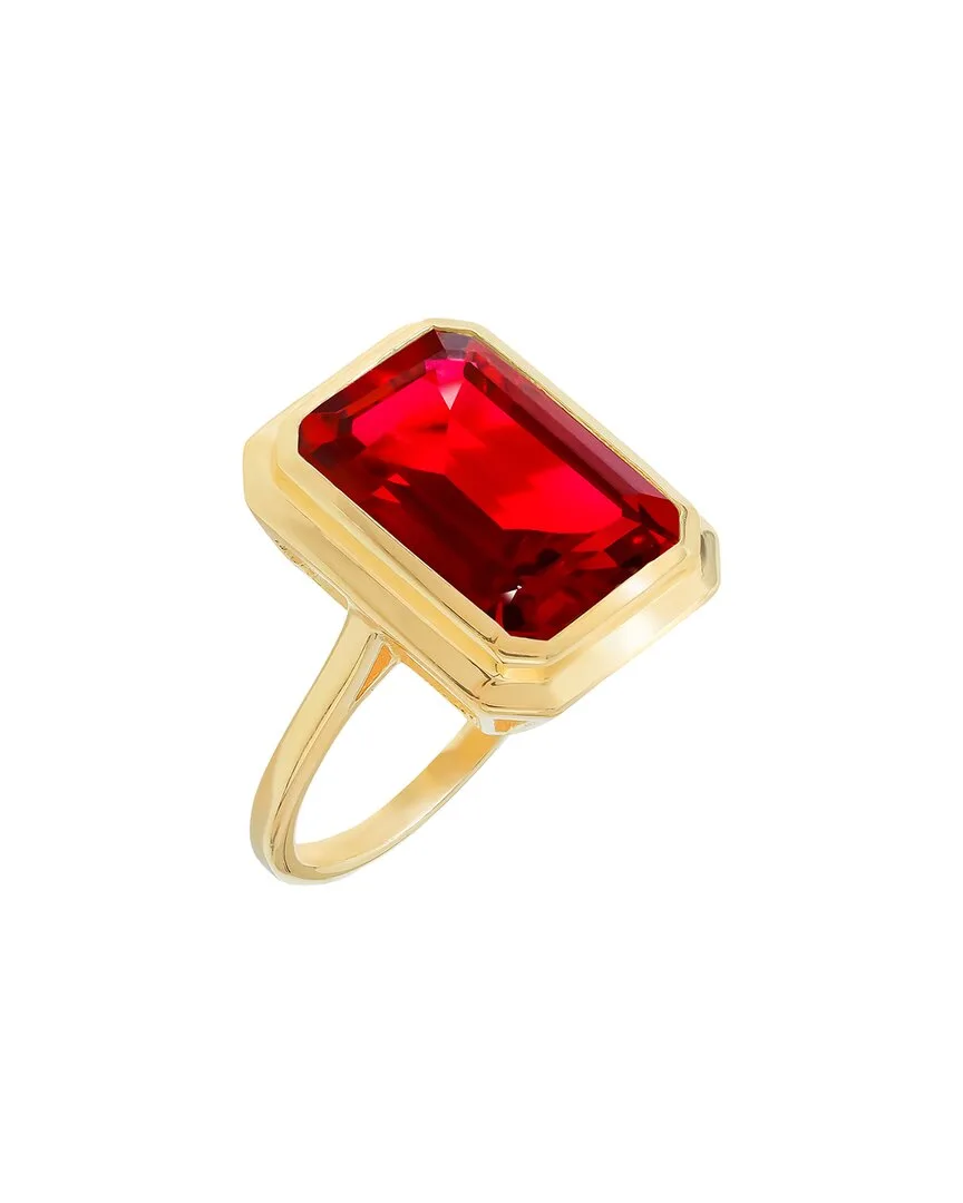 14K Over Silver 9.00 ct. tw. Lab Created Ruby Statement Ring by Tiramisu