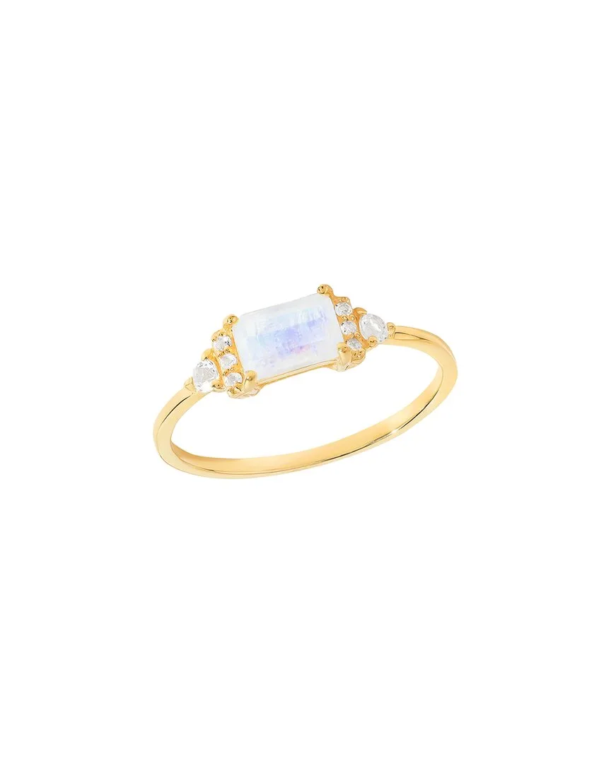 14K Over Silver 0.75 ct. tw. Gemstone Solitaire Ring by Tiramisu