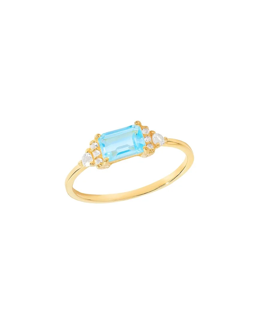14K Over Silver 0.70 ct. tw. Gemstone Solitaire Ring by Tiramisu