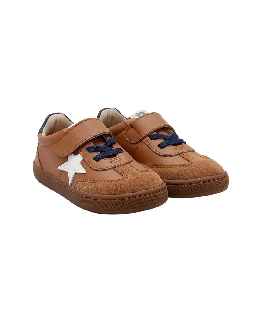 Retro Platinum Leather & Suede Sneaker by Old Soles