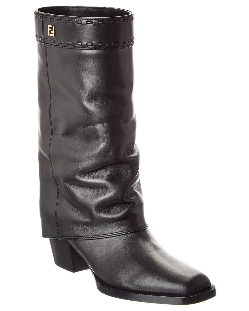 Ff Leather Boot by FENDI