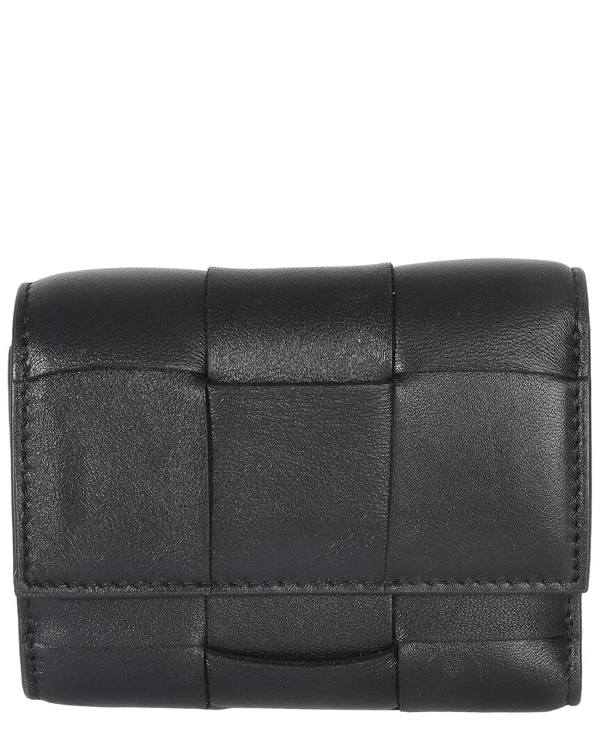 Cassette Intrecciato Small Trifold Wallet (authentic Pre-Loved) by Bottega Veneta