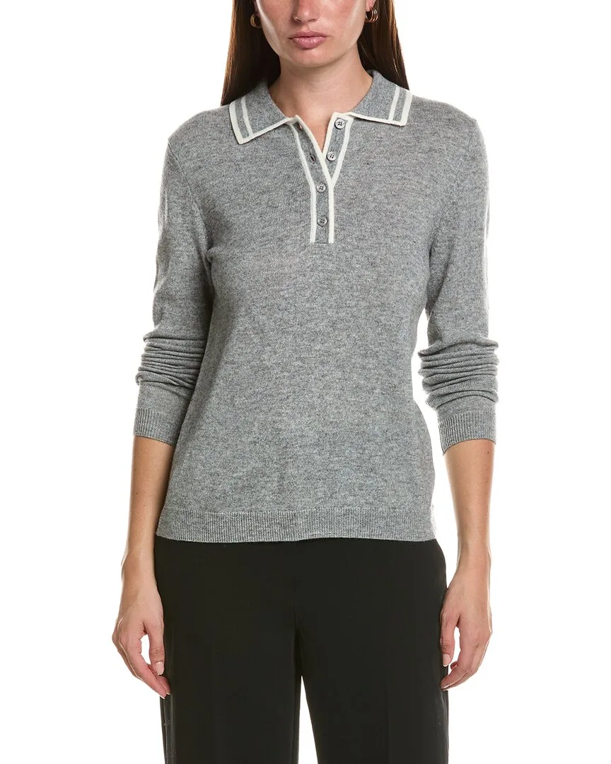 Double Tipped Wool & Cashmere-Blend Polo Sweater