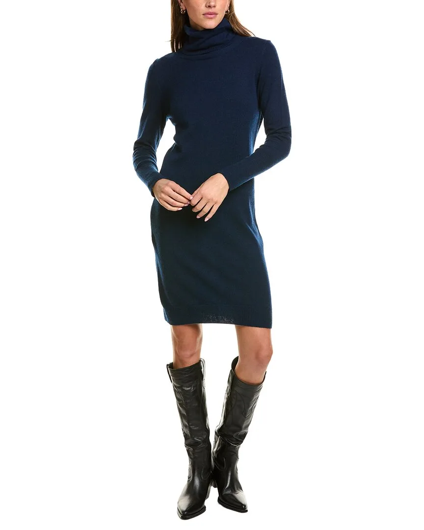 Turtleneck Wool & Cashmere-Blend Sweaterdress