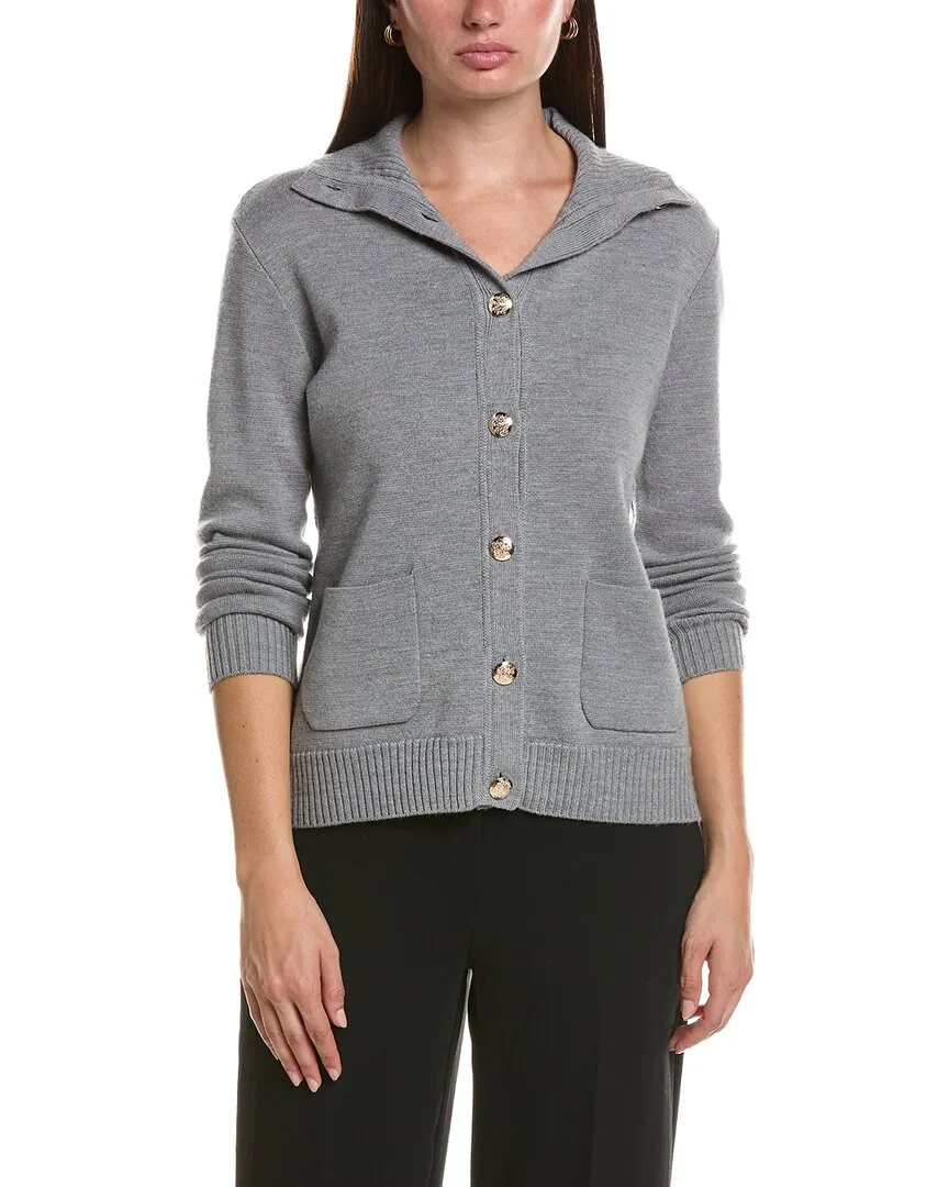 Merino Wool Epaulet Sweater Jacket