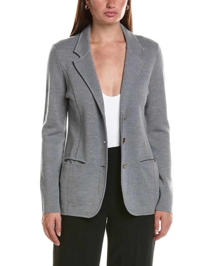 Wool-Blend Sweater Blazer