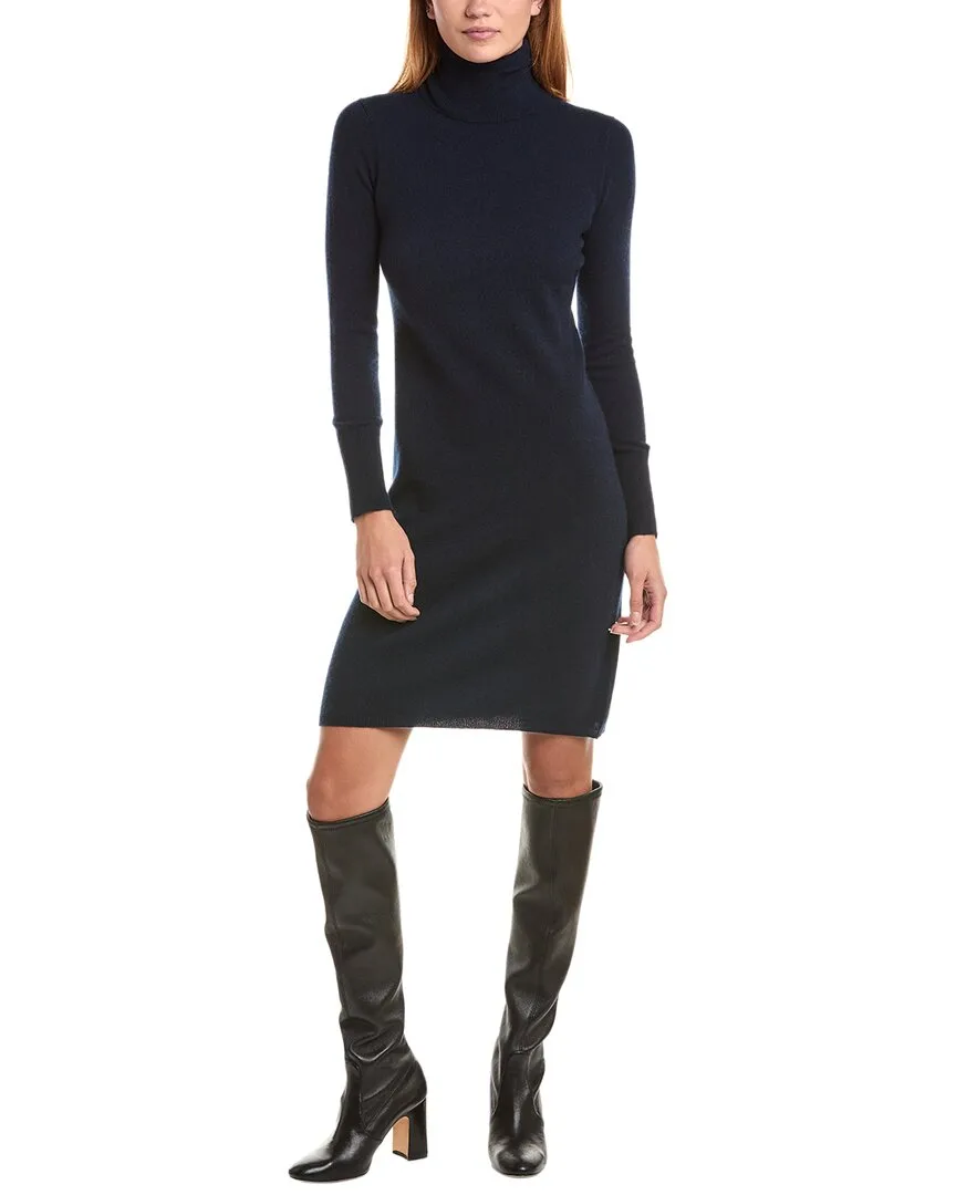 Classic Turtleneck 100% Cashmere Dress