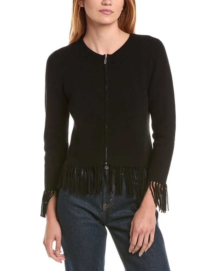 Cropped Crewneck Milano Wool & Cashmere-Blend Jacket