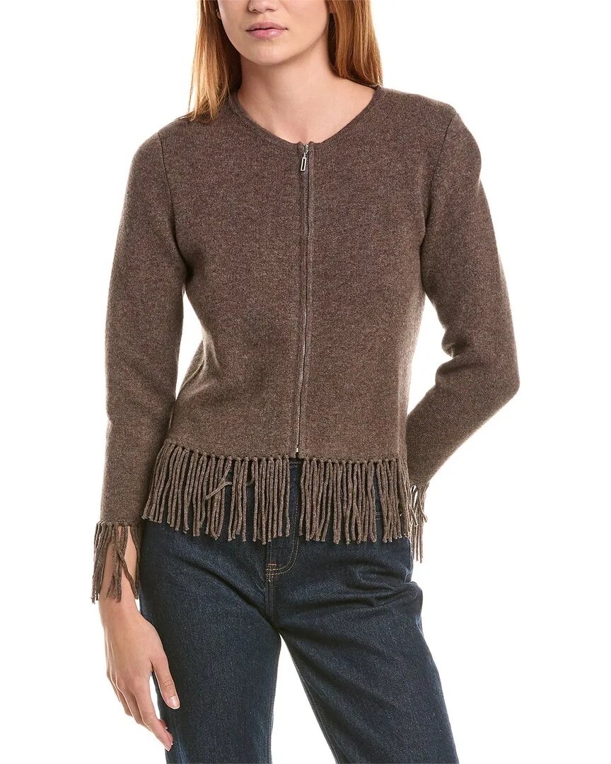 Cropped Crewneck Milano Wool & Cashmere-Blend Jacket