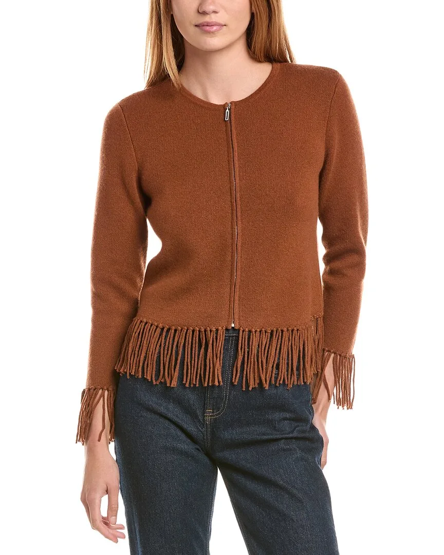 Cropped Crewneck Milano Wool & Cashmere-Blend Jacket