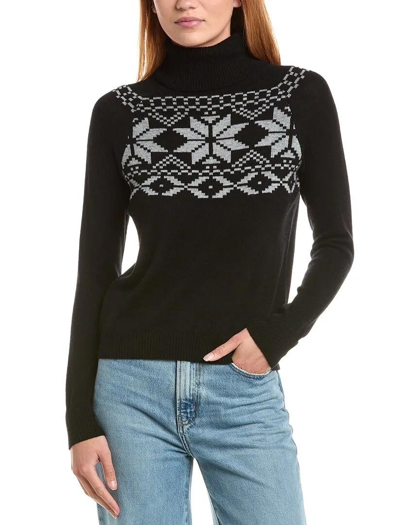 Fairisle Turtleneck Wool & Cashmere-Blend Sweater