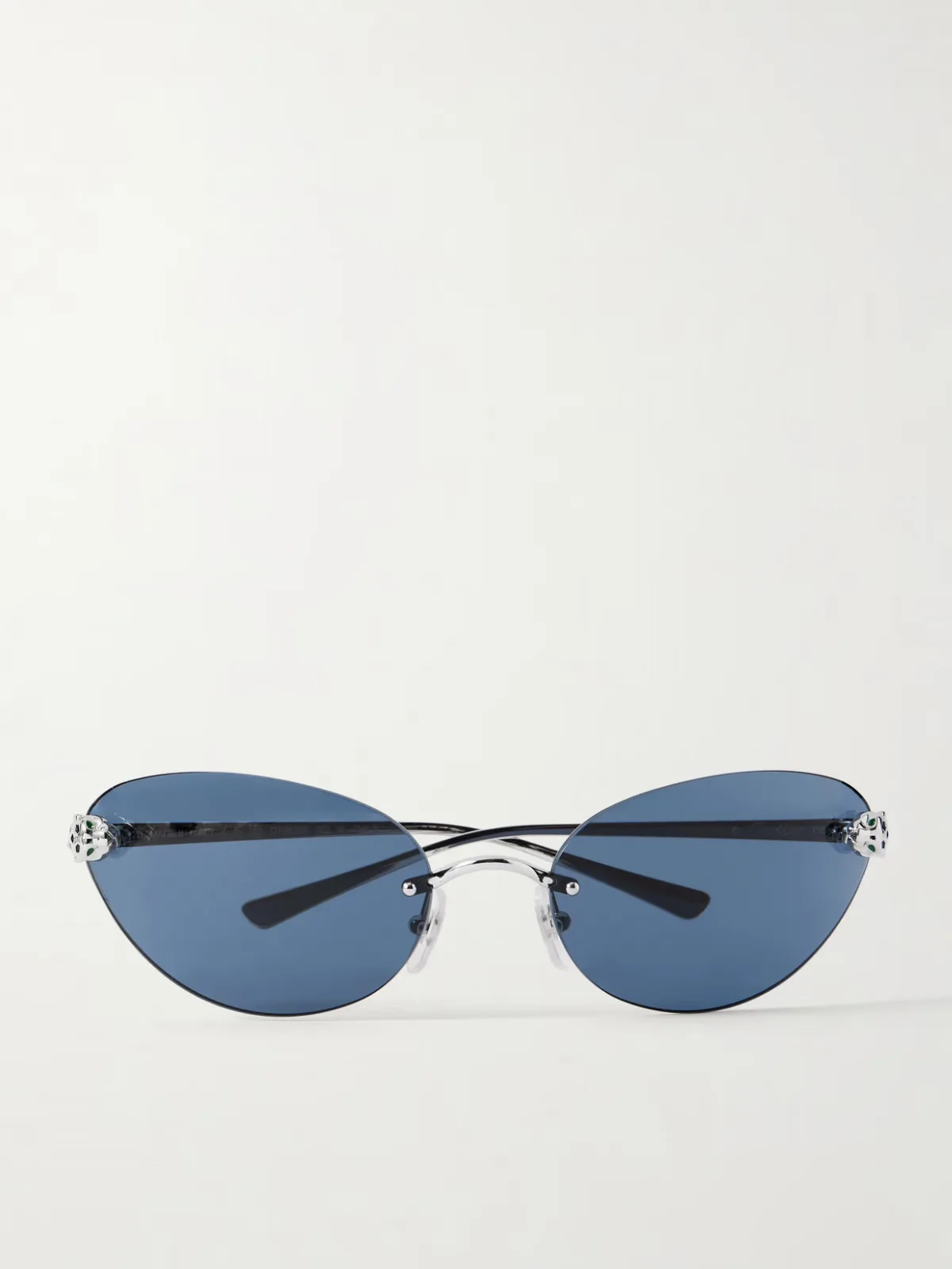 - Panthère De Cartier Rimless Cat-eye Silver-tone Sunglasses -