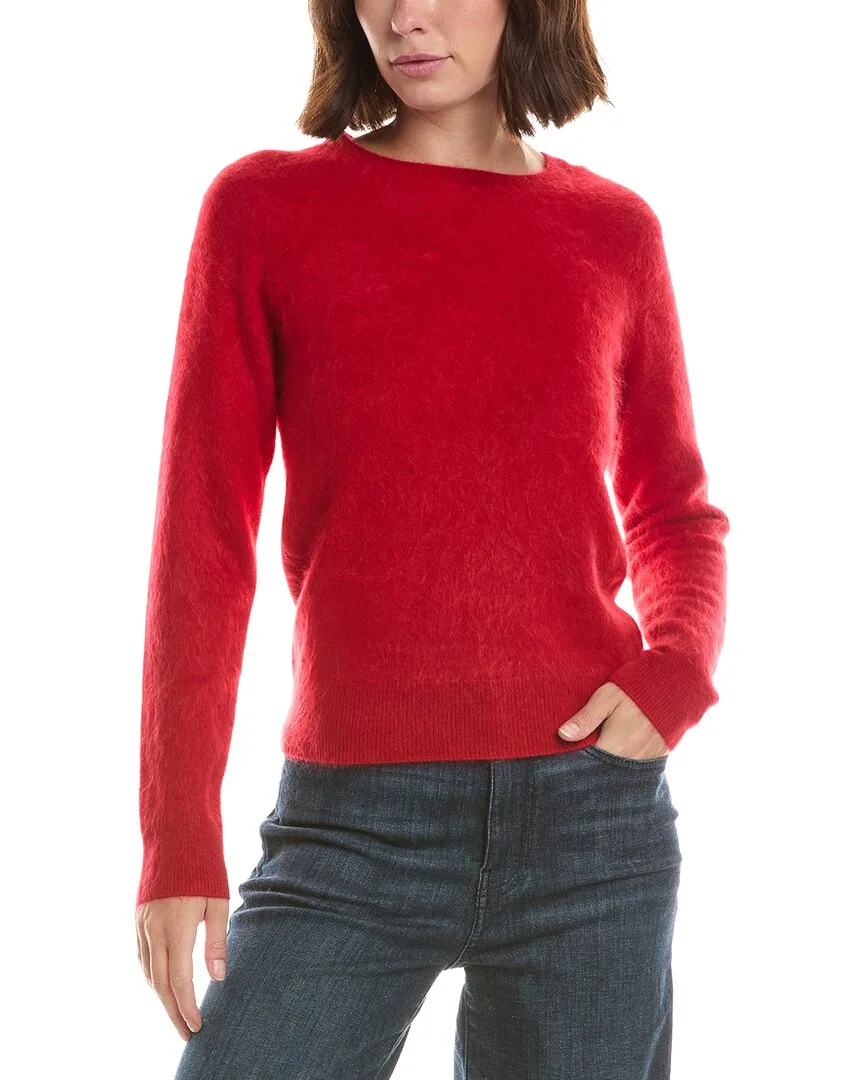Brushed Jersey Crewneck 100% Cashmere Sweater