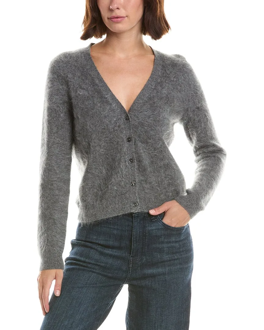 Brushed Cashmere Cropped 100% Cashmere Cardigan