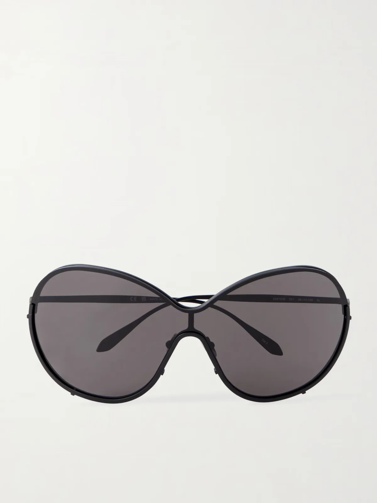 - Mask Large Round-frame Metal Sunglasses -