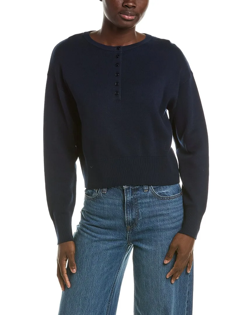 Solid Drop Shoulder Henley
