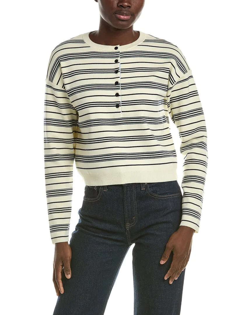 Stripe Drop Shoulder Henley