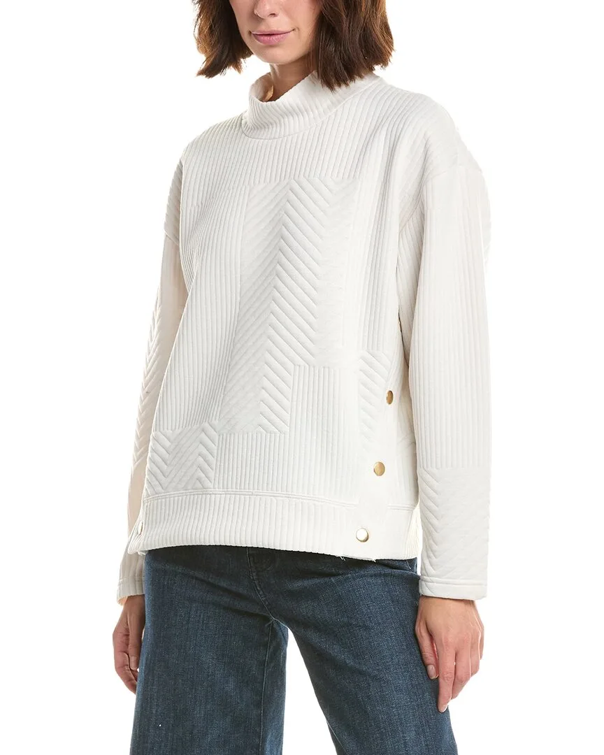 Nanette Lepore Chevron Mock Neck Sweater