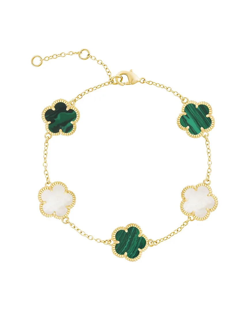 14K Plated Flower Statement Bracelet by Jankuo