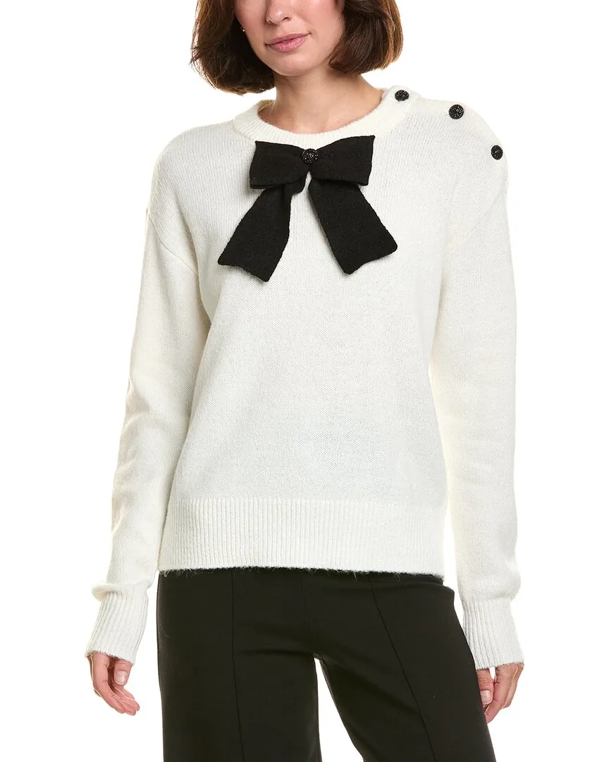 Front Bow Wool-Blend Sweater by Karl Lagerfeld