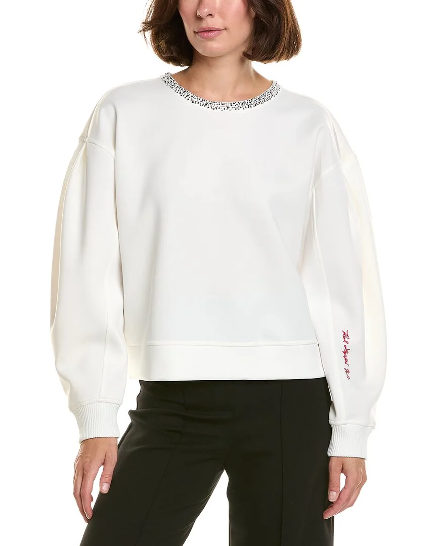Embellished Neck Pullover